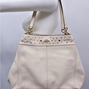 Coach Beige Studded Women's Bag